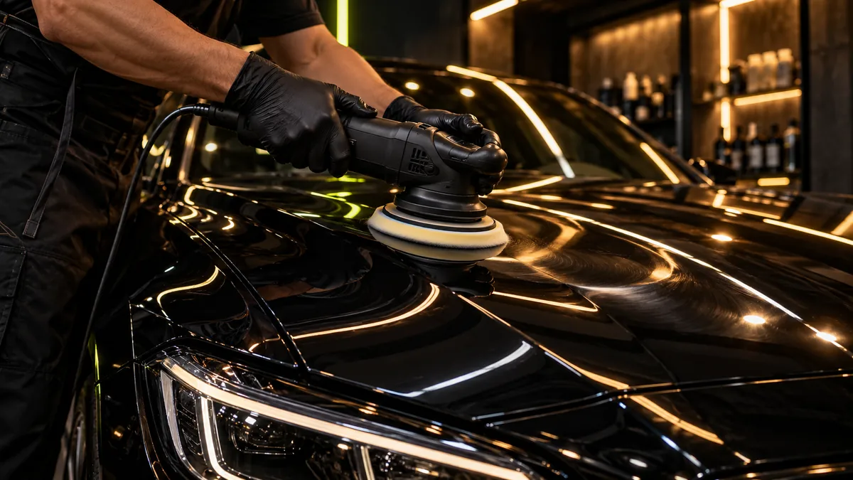 Illustration of a paint correction process